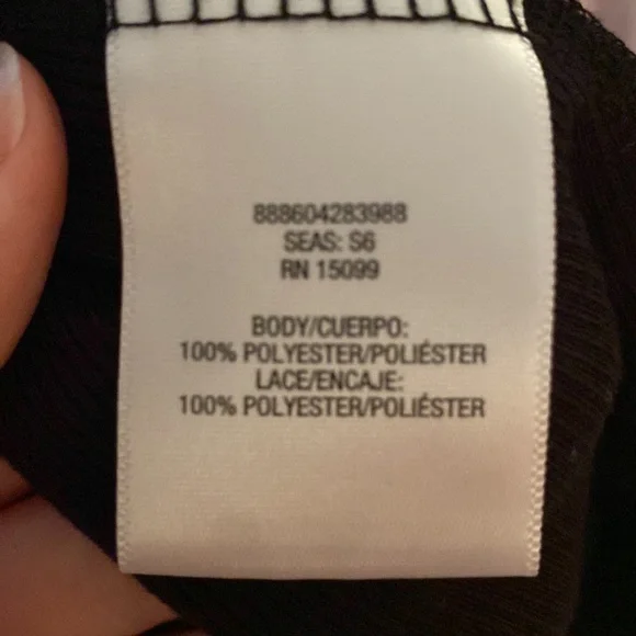 Bongo Plus Black Tee with Lace, 2X - Picture 5 of 6